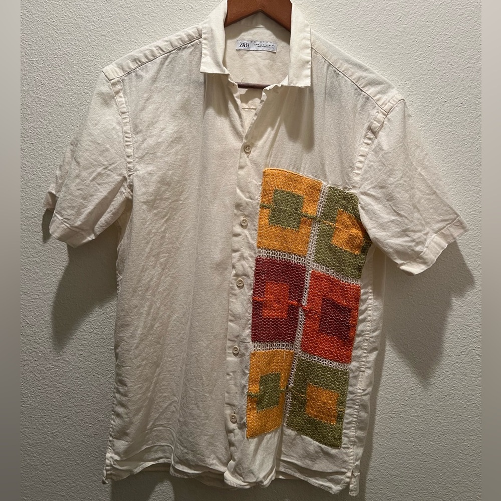 SOLD - Zara - Linen Shirt - Medium